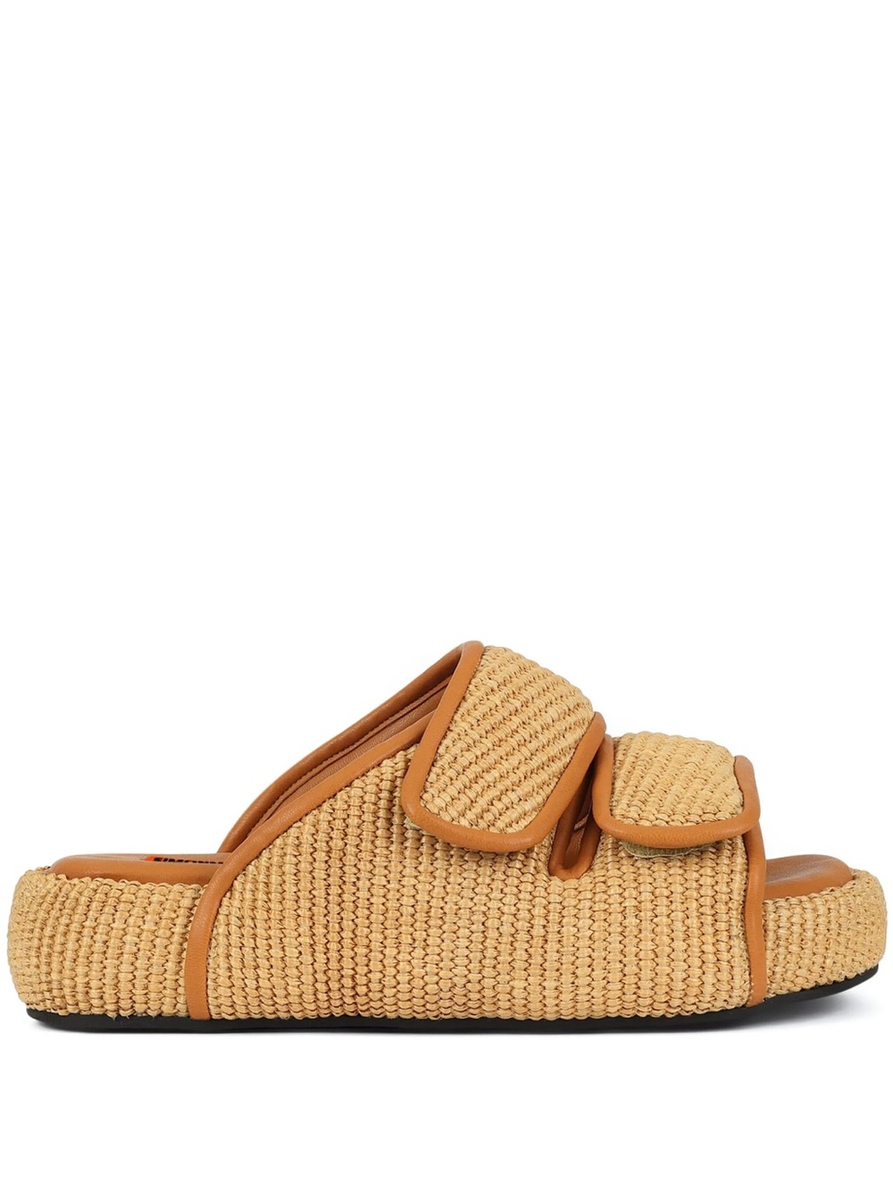 Simon Miller Woven Raffia Slide Sandal in Tan